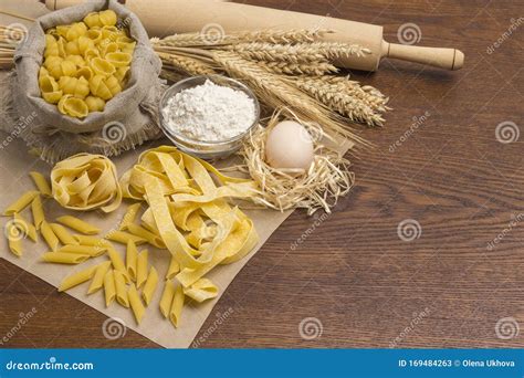 Organic Food. Durum Wheat Pasta Stock Image - Image of fresh, culinary ...