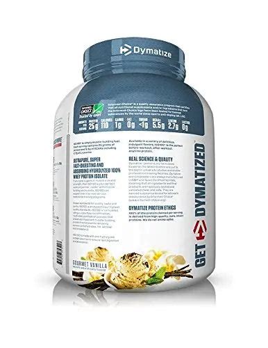 DYMATIZE ISO 100 HYDROLYZED 5 LB GOURMET VANILLA | India's Leading ...