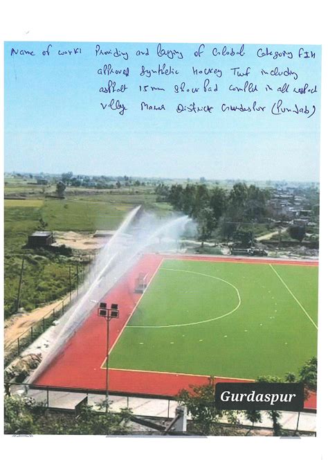 Construction of Synthetic Hockey Turf at village Marar District ...