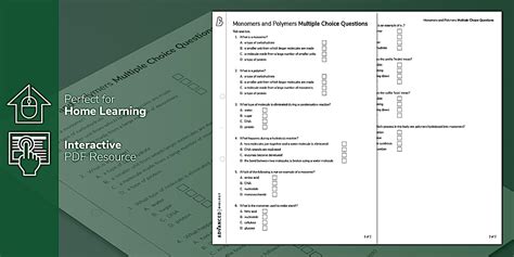 MCQs: Monomers and Polymers | A Level Biology | Beyond
