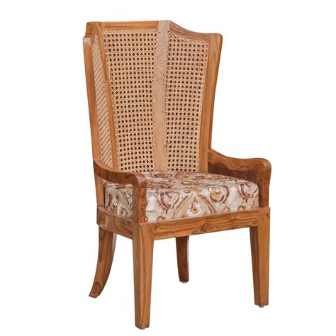 Classic Cane Back Wooden Soft Seating Upholstery Chair