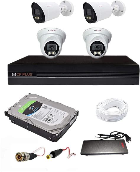 CP PLUS Full HD 8 Channel DVR with 2.4 MP 4 Dome & 4 Bullet Cameras + 2 ...