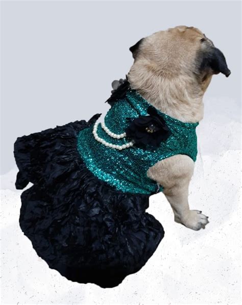 Beautiful gown with green sequence top and a ruffled black fabric skirt ...