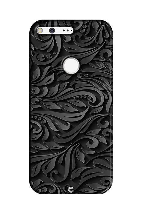 Grey Black Traditional Art printed back cover desginer back cover case ...