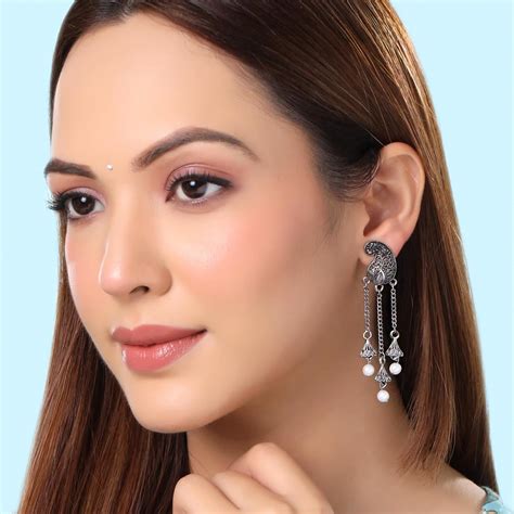 Yellow Chimes Earrings for Women and Girls Meenakari Drop| 5 Pair ...