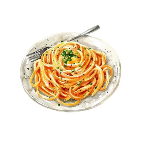 Watercolor pasta dishes Images - Free Download on Freepik