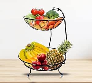 Buy JD FRESH 2 Tier Fruit Basket/Fruit Vegetables Bowl Storage/Fruit ...