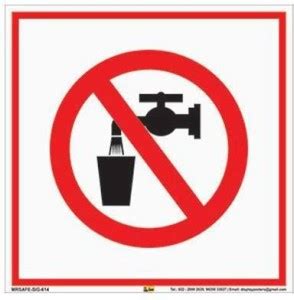 Mr. SAFE Water not for drinking Sign In Hard Plastic Lamination (8 Inch ...