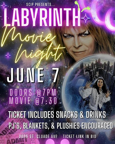 SCIP Movie Night Presents~ Labyrinth, She Comes in Peace, New Orleans ...