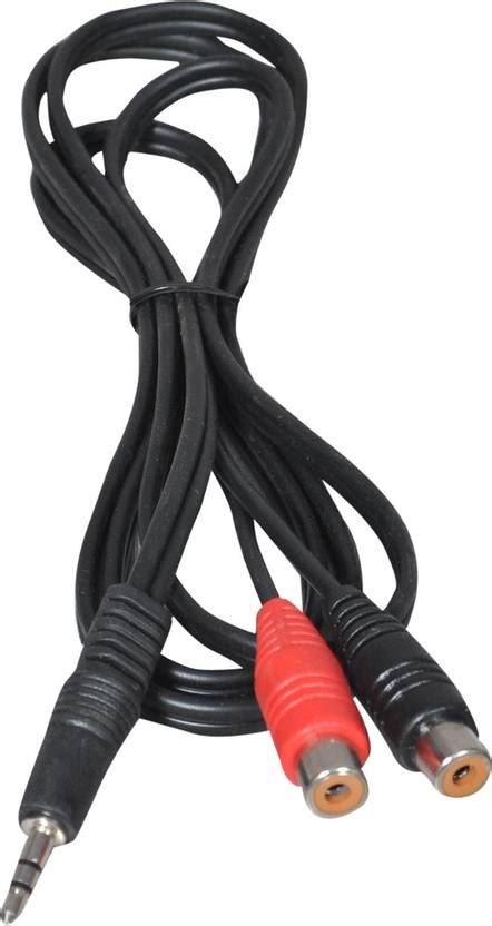 Crystonics 3.5mm Stereo Aux Male to 2-RCA Adapter Cable L R Female ...