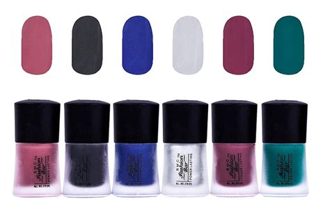 Buy SMCFASHIONBAR Dull Velvet Matte Nail Polish 9Ml (Pack Of 6) Online ...