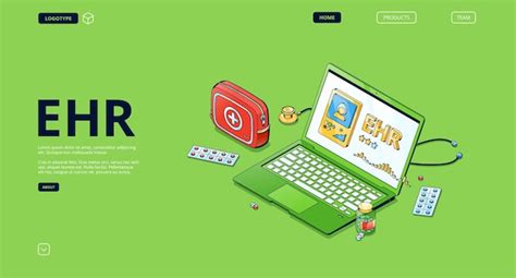 Registro eletrônico de saúde, relatório médico, EHR | Vetor Grátis