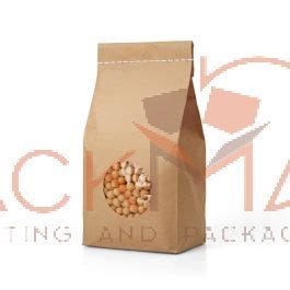 6 x 9 Inches Kraft Standup Pouches with Zip Lock, Oval Window ...