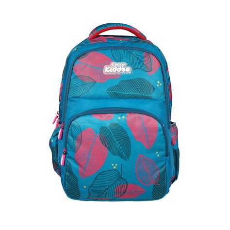 Smily Kiddos Rio Laptop Backpack -Indigo | Stylish Leaf Print | 19 inc ...