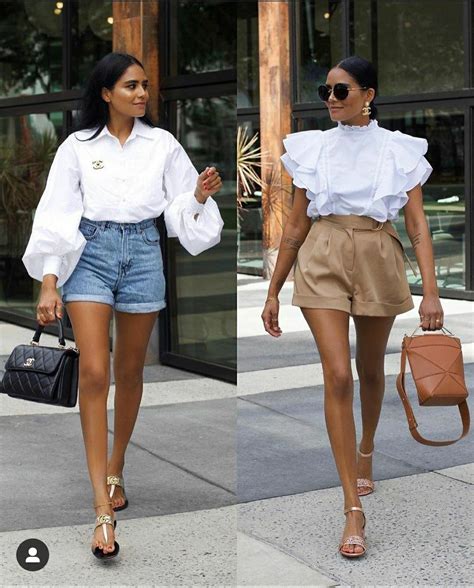 11 Chic Ways To Style White Shorts Outfits | White shorts outfit, White ...