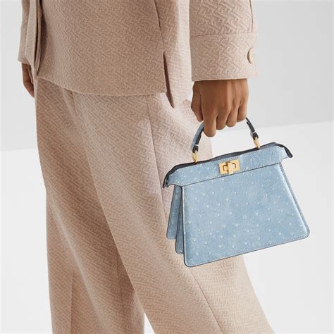 Peekaboo ISeeU Petite Pieles exóticas Azul | Fendi