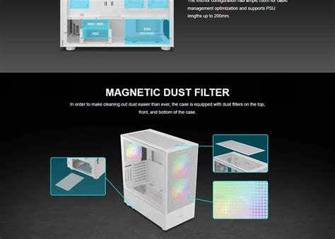 Gamdias Talos E3 Mesh Elite ARGB White Cabinet
