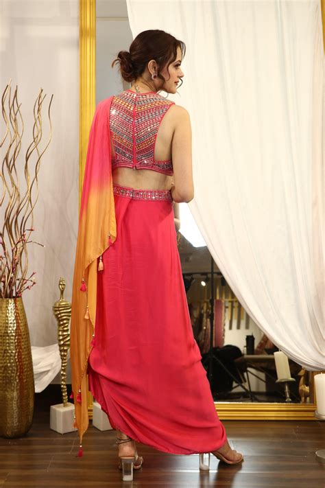 PINK DRAPE SAREE – Study by Janak