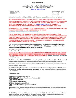 NEW EVICTION PACKET 09112015pdf - Midland County - Co Midland Tx - Fill ...