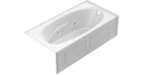 Jacuzzi NF52959 Amiga 72" Three Wall Alcove Acrylic Whirlpool Tub with ...