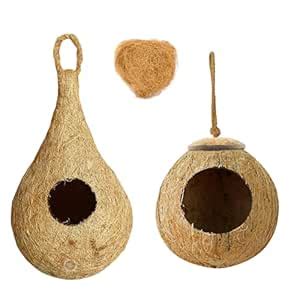 Organic Bird Nest for Balcony Handmade Bird House Large Size and ...