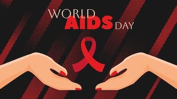 World aids day. hands and red ribbon. red ribbon.1st december world ...