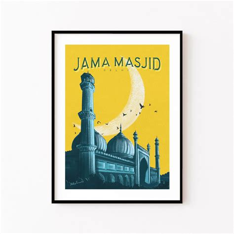 Buy JAMA MASJID Delhi India Travel Poster Online at Best Price ...