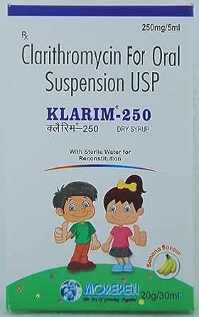 Klarim-250mg Banana Flav Paed - Bottle of 30ml Dry Syrup : Amazon.in ...