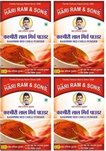 hari ram & sons Kashmirilal Brilliant Red Chilli Powder,50 Gram Each ...