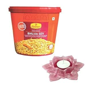 Haldiram Bhujia Sev Jar – 600g Spicy Crunchy Namkeen in Airtight Jar ...