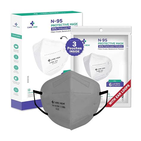Careview Cotton Reuseable N95 Mask (Grey, Without Valve, Pack of 3) for ...