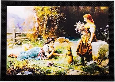 eCraftIndia 'Village Scenic View' Satin Matt Texture UV Art Painting ...