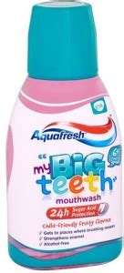 Aqua Fresh My Big Teeth Mouthwash (6Y+) - 300ml (Fruity Flavour ...