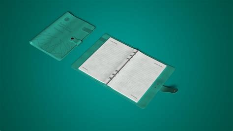 Leather binder notebook with button strap psd mockup | Premium PSD