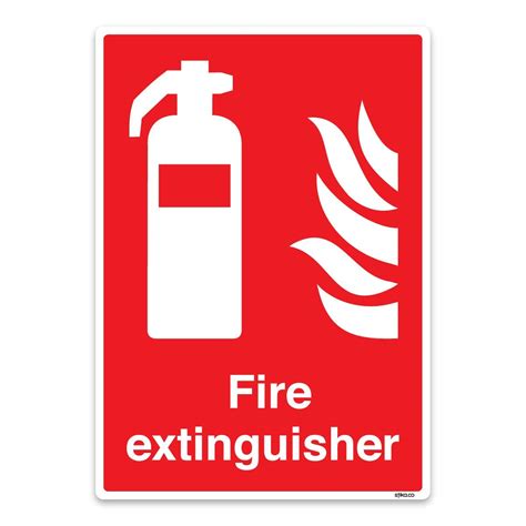 Buy Fire Extinguisher Safety Sign - Self-adhesive Vinyl Sticker, Fire ...