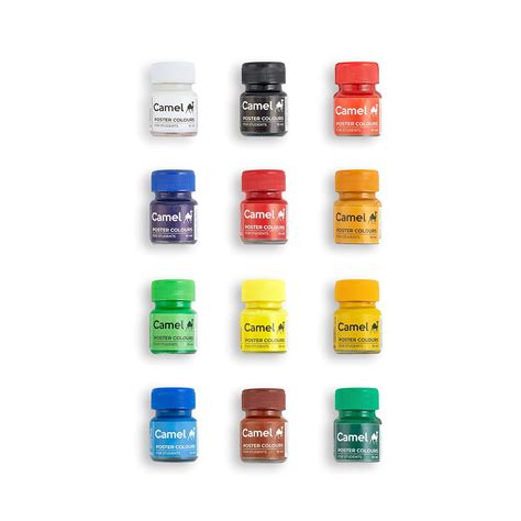 Camel Student Poster Color - 10ml each, 12 Shades – Goyalbazaar