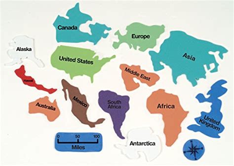 Buy Self-Adhesive Foam Geography Stickers Pack of 30 Online at Low ...