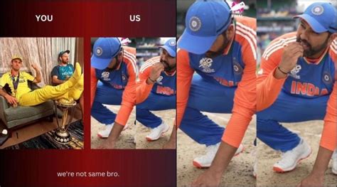 Mitchell Marsh rested his leg on WC trophy: Fans compare how Rohit ...