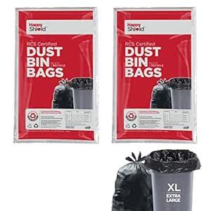Happy Shield Garbage Bags XL Extra Large | RCS Certified | Disposable ...