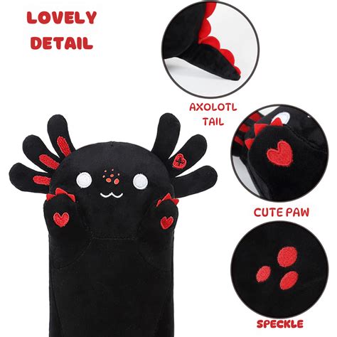Adorable Long Black Axolotl Plush – TechMax