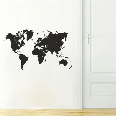 Wall Attraction World Map Wall Stickers for Living Room, Bedroom ...