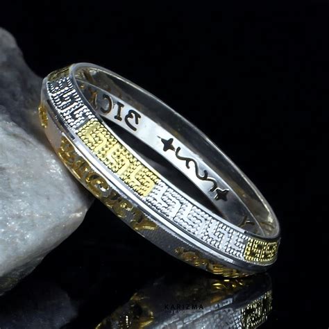 Two tone Indian Designer Customized Name Silver Kada for Men – Karizma ...