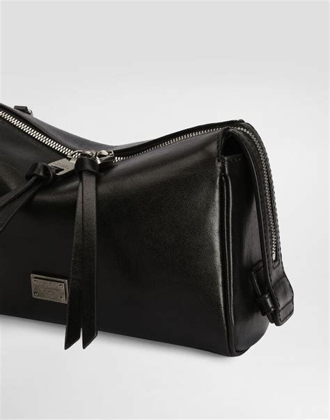 Mini Vittoria calfskin handbag in Black for Women | Dolce&Gabbana®