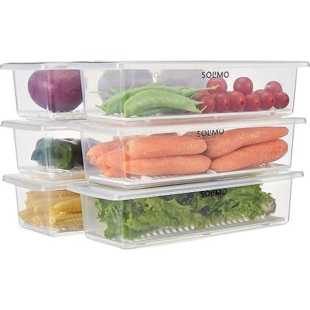 Buy Amazon Brand - Solimo Stackable Storage Containers with Removable ...