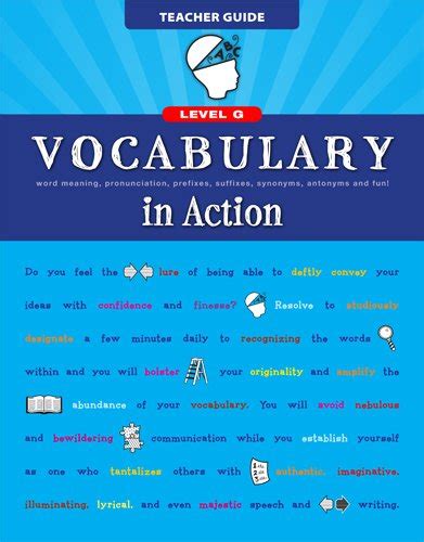 Vocabulary in Action Level G Teacher Guide: Word Meaning, Pronunciation ...