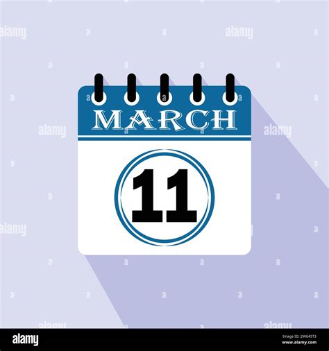 Icon calendar day - 11 March. 11th days of the month, vector ...