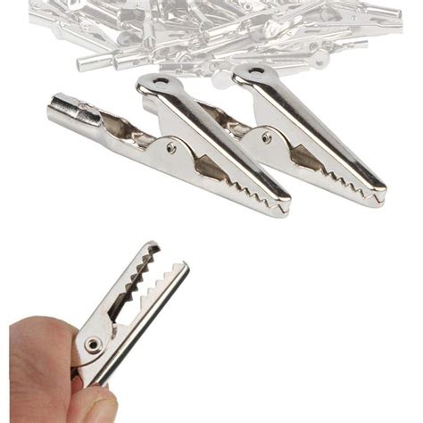 50 Pack Crocodile Clips,Metal Alligator Clips Spring Crocodile Clamps ...