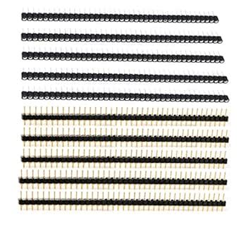 2.54mm 0.1" 1x40Pin Circular Male and Female Socket Pin Row 40P Single ...