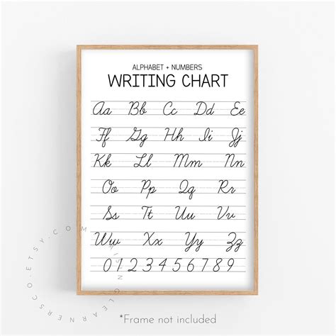 Alphabet In Cursive Printable Chart