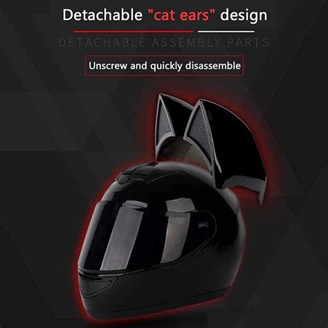 Buy Full Face Women Cat Ears Motorcycle Street Helmets DOT/ECE ...